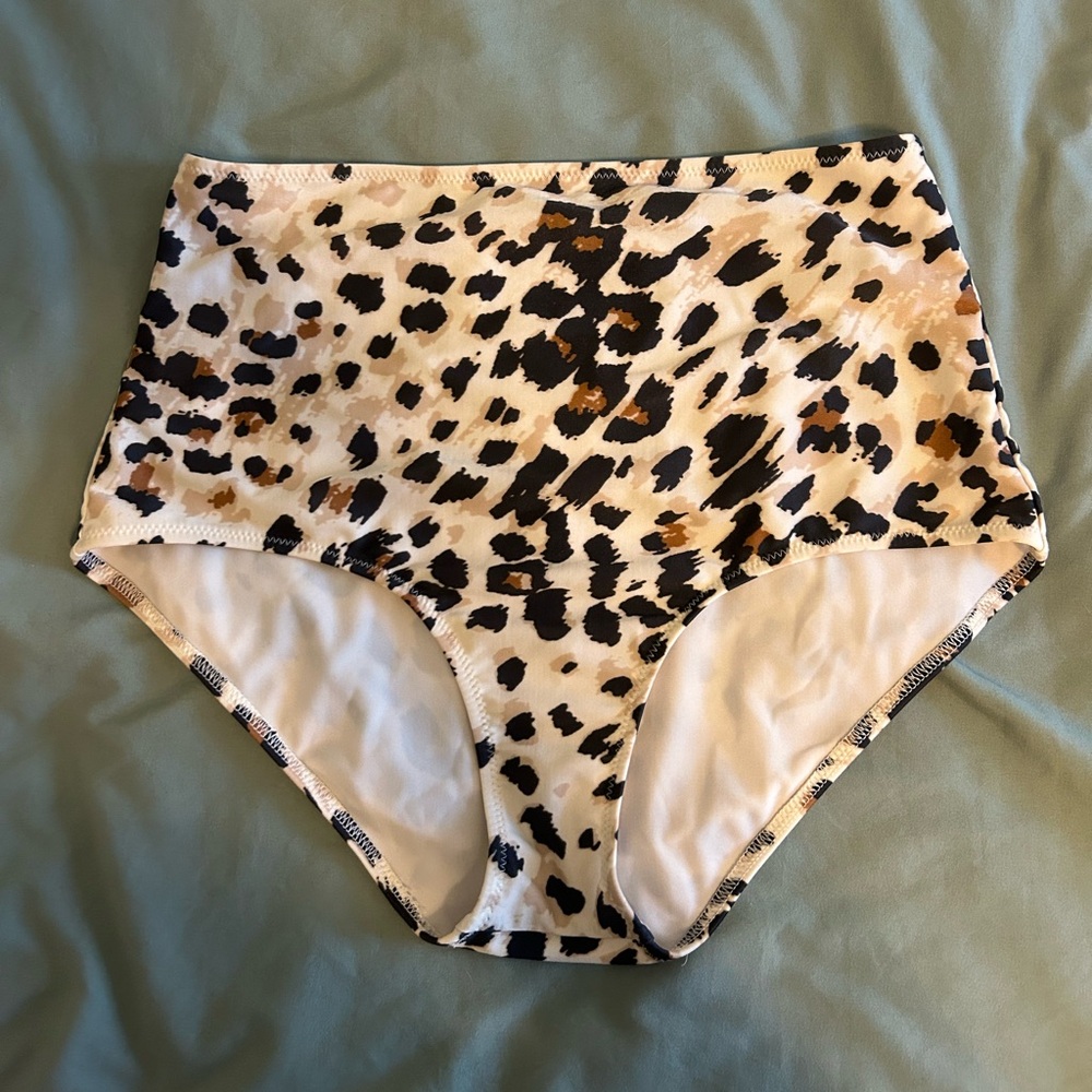 Aerie Cheetah Print High Waisted Bikini Bottoms